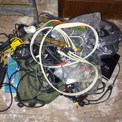 Tons of electrical cables and cords