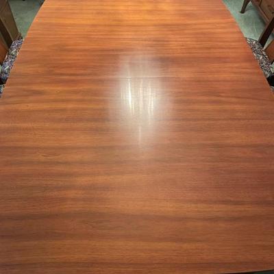 Kent Coffey Perspecta Dining Room Table with leaf and 8 chairs.  In excellent condition.  Available for pre-sale.  Call (813) 690-4306.