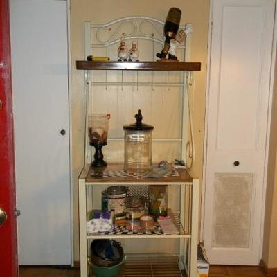 Wrought iron bakers rack