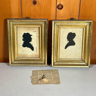 (2PC) PEALEâ€™S MUSEUM SILHOUETTES | Two Silhouettes made at Charles Wilson Pealeâ€™s â€œPealeâ€™s Museumâ€ in the 19th C. Both have the...