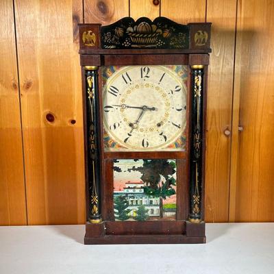 E TERRY & SONS COLUMN & CORNICE CLOCK | â€œPatent Clocks as Invented by Eli Terry Made & Sold at Plymouth Connecticut by E....