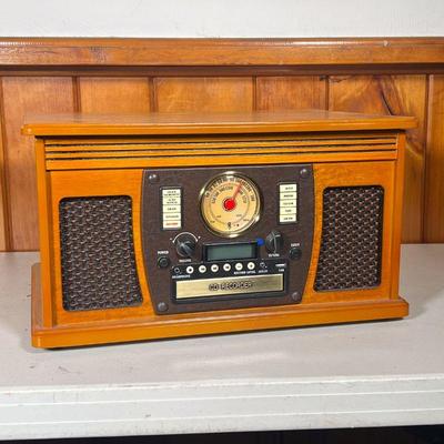 MUSIC CENTER CD & TURNTABLE | Great Vintage look Innovative Technology Wooden Music Center Model #ITVS-760B. Bluetooth-Recordable CD...