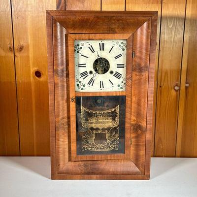 JOEL LANE OG CLOCK | â€œExtra Brass Clocks With Jeromeâ€™s Movements Cased and Sold by J. Lane Southington, Connecticutâ€. OG Shelf...