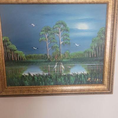 Highwaymen painting by Al Black, oil on masonite