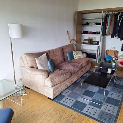 Suade couch 88" 3 cushion