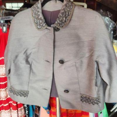 60s beaded silk jacket