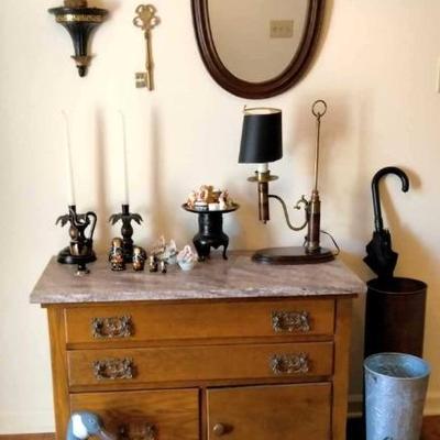 Marble top dresser