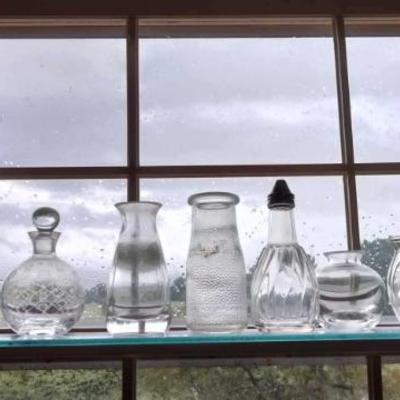 Assorted glass decor