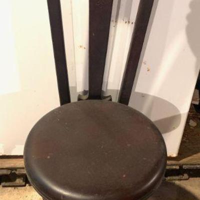 Piano stool art nouveau back