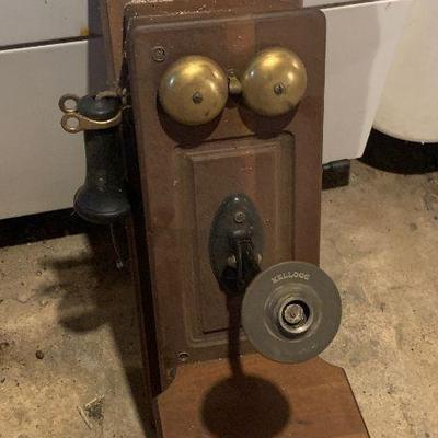 Antique Kellogg wall phone