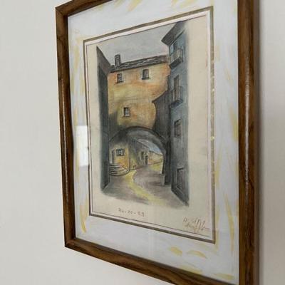 Signed watercolor