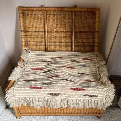 Rattan/bamboo blanket chest