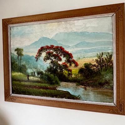 Tropical landscape painting
