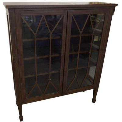 American Federal Double Door Bookcase. Measures 42"x13"x49.5".