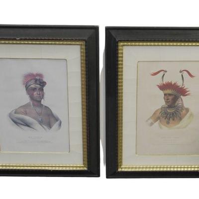 2 FRAMED MCKENNEY & HALL NATIVE AMERICAN PORTRAITS