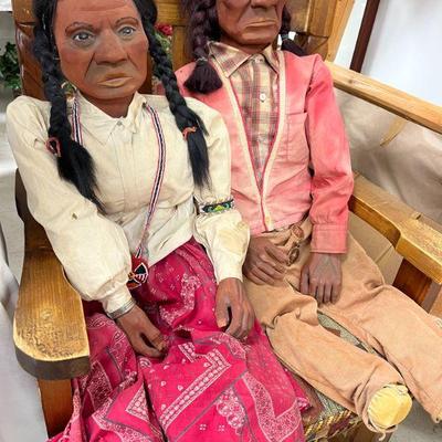 According to owner, were vintage display from an exhibition at Six Flags over Texas