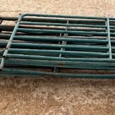 #26 â€¢ 5- 16' x 5' - 6- Rail Corral Panels. One 12' x 5' Gate Panel
