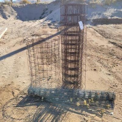 #19 â€¢ 3 Steel Wire Fence Rolls and Rebar
