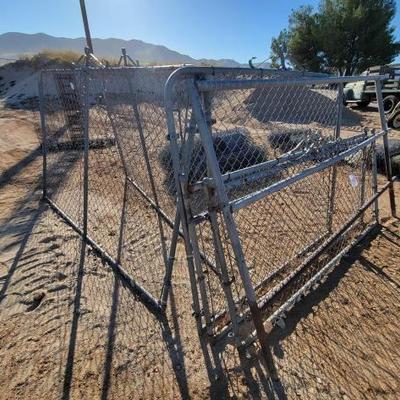 #12 â€¢ 5 Chain Link Gate Sections and 1 Steel Pole Fence Section

