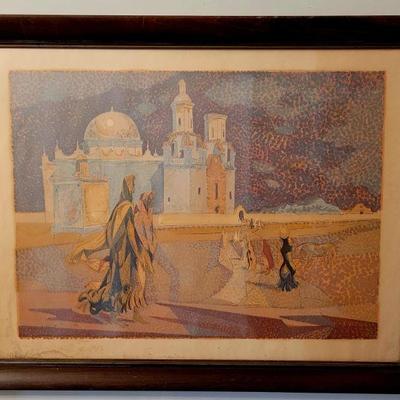 Millard Sheets large vintage print