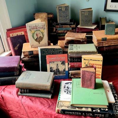 Large selection of antique books