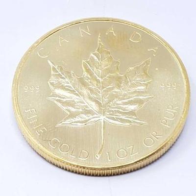 #114 â€¢ 1 Oz Canadian Maple Leaf .9999 Gold Coin
