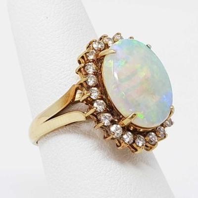 #536 â€¢ 14k Gold Ring W/ Diamonds, 5.7g
