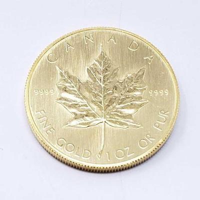 #112 â€¢ 1 Oz Canadian Maple Leaf .9999 Gold Coin
