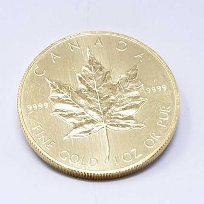 #108 â€¢ 1 Oz Canadian Maple Leaf .9999 Gold Coin
