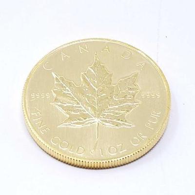 #106 â€¢ 1 Oz Canadian Maple Leaf .9999 Gold Coin
