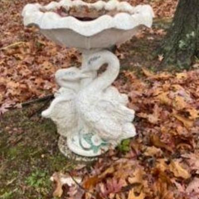 Concrete bird bath