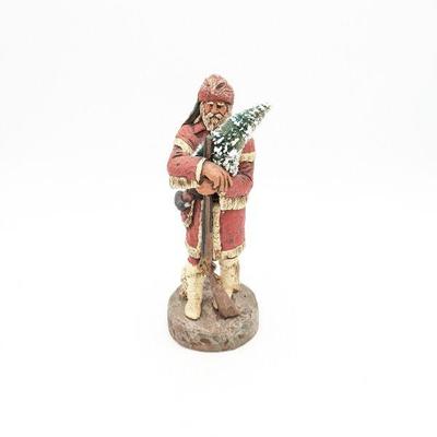 Michael Garman "Christmas Mountain Man" Hand Painted Sculpture