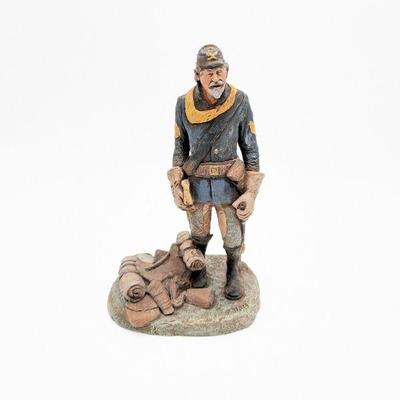 Michael Garman "Horse Soldier" Hand Painted Sculpture