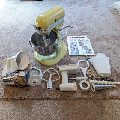 KitchenAid K5SS 5-Quart Bowl-Lift Stand Mixer with Rotor Slicer/Shredder, Food Grinder, and Fruit/Vegetable Strainer