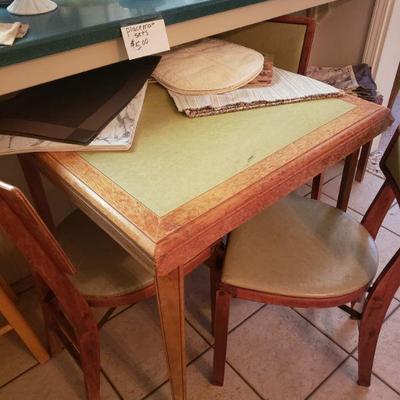 MCM card table w/4 chairs