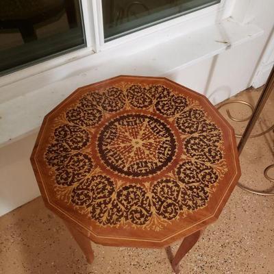 Italian inlaid music box table
