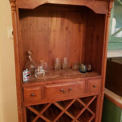 Indonesian teak wine cabinet