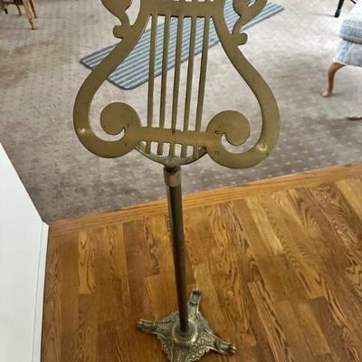 Brass ornate music stand