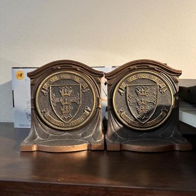 Boston University cast iron bookends