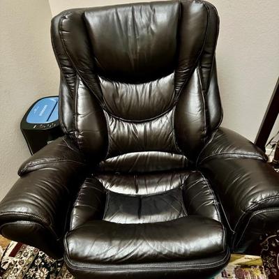Black leather chair