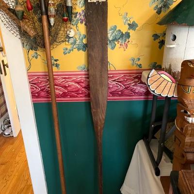 antique boat paddle