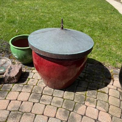 How does your garden grow? We have lots of beautiful vintage planters, copper fire pit covers, antique English cast iron planters, an...