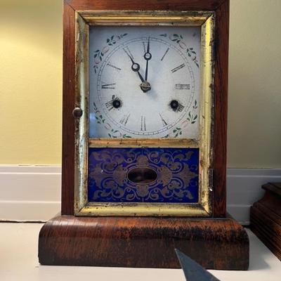 Lots of antique clocksâ€”mantel clocks, grandmother clocks and wall clocks