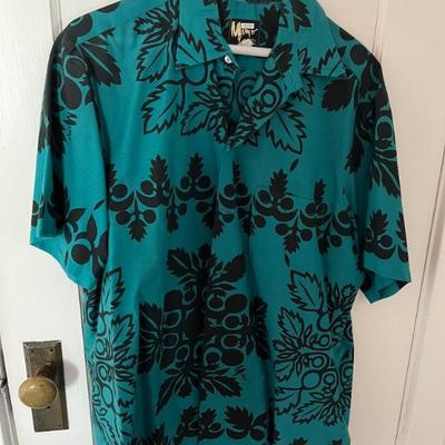 Lots of vintage Hawaiian shirtsâ€”mens size L and childrenâ€™s too