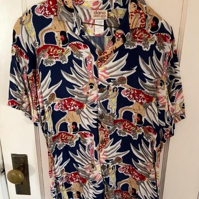Lots of vintage Hawaiian shirtsâ€”mens size L and childrenâ€™s too