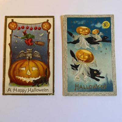 Antique and vintage Halloween postcards, decorations other paper ephemera, Beistle, Dennison and more