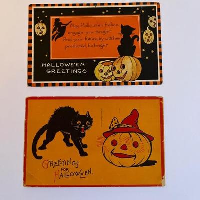 Antique and vintage Halloween postcards, decorations other paper ephemera, Beistle, Dennison and more
