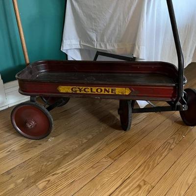Antique wooden wagons with cast iron wheels, Auto Wheel Coasters and Cyclone