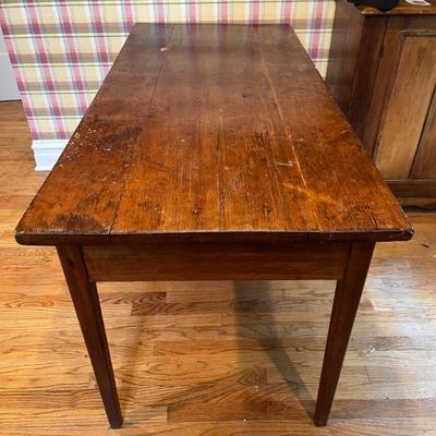 Antique oak harvest table, 19th century