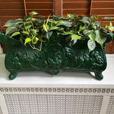 Antique English cast iron planters